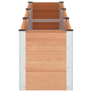 Hochbeet Braun 300 x 50 x 54 cm WPC und Aluminium