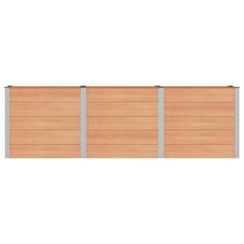 Hochbeet Braun 300 x 50 x 91 cm WPC und Aluminium