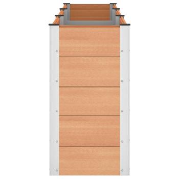 Hochbeet Braun 300 x 50 x 91 cm WPC und Aluminium