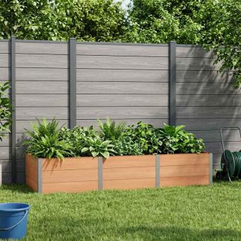 ARDEBO.de - Hochbeet Braun 300 x 100 x 54 cm WPC und Aluminium