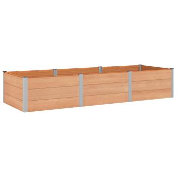 Hochbeet Braun 300 x 100 x 54 cm WPC und Aluminium