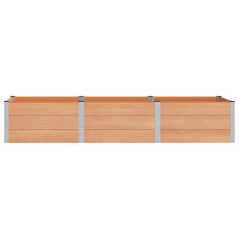 Hochbeet Braun 300 x 100 x 54 cm WPC und Aluminium