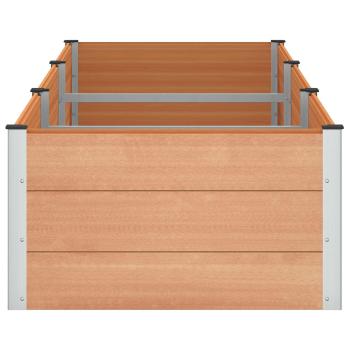 Hochbeet Braun 300 x 100 x 54 cm WPC und Aluminium