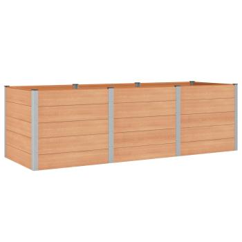 Hochbeet Braun 300 x 100 x 91 cm WPC und Aluminium