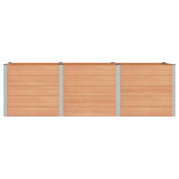 Hochbeet Braun 300 x 100 x 91 cm WPC und Aluminium