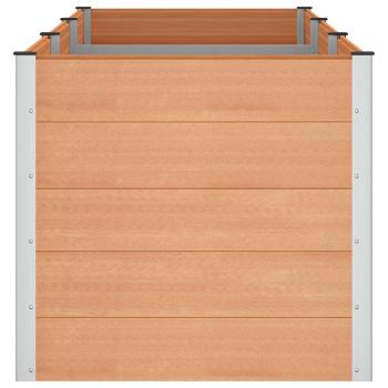 Hochbeet Braun 300 x 100 x 91 cm WPC und Aluminium