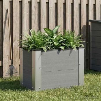 ARDEBO.de - Hochbeet Grau 50 x 30 x 36 cm WPC und Aluminium