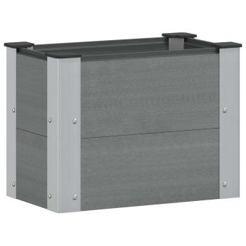 Hochbeet Grau 50 x 30 x 36 cm WPC und Aluminium