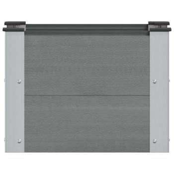 Hochbeet Grau 50 x 30 x 36 cm WPC und Aluminium