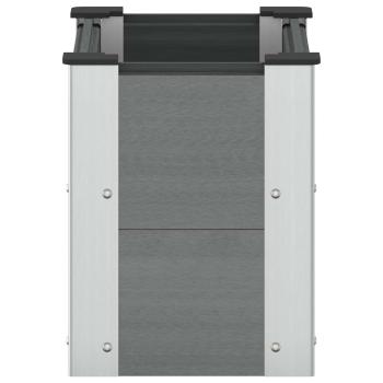 Hochbeet Grau 50 x 30 x 36 cm WPC und Aluminium