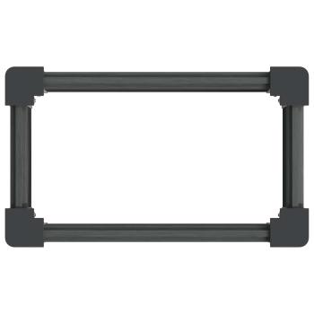 Hochbeet Grau 50 x 30 x 36 cm WPC und Aluminium