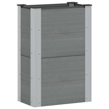 Hochbeet Grau 50 x 30 x 72 cm WPC und Aluminium