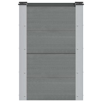 Hochbeet Grau 50 x 30 x 72 cm WPC und Aluminium