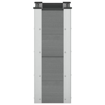 Hochbeet Grau 50 x 30 x 72 cm WPC und Aluminium