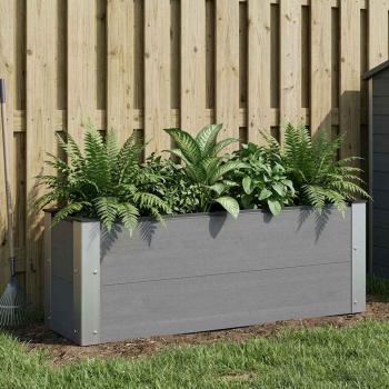 ARDEBO.de - Hochbeet Grau 100 x 30 36 cm WPC und Aluminium