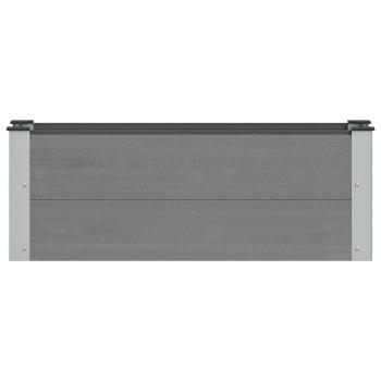 Hochbeet Grau 100 x 30 36 cm WPC und Aluminium
