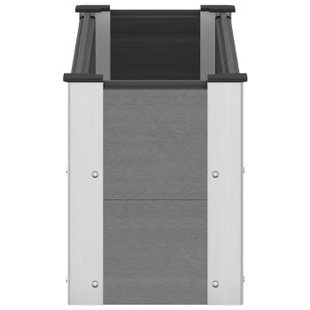 Hochbeet Grau 100 x 30 36 cm WPC und Aluminium