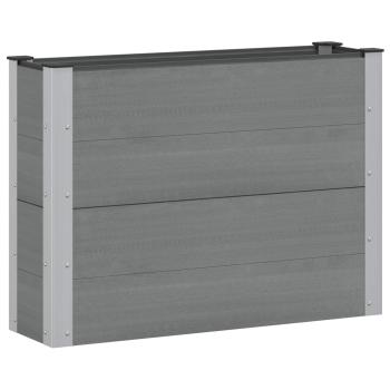 Hochbeet Grau 100 x 30 x 72 cm WPC und Aluminium