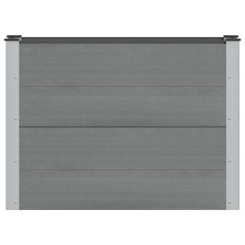 Hochbeet Grau 100 x 30 x 72 cm WPC und Aluminium