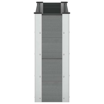 Hochbeet Grau 100 x 30 x 72 cm WPC und Aluminium