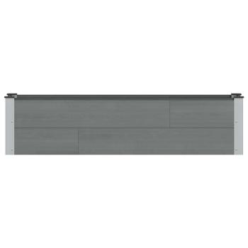 Hochbeet Grau 150 x 30 x 36 cm WPC und Aluminium