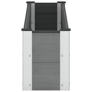 Hochbeet Grau 150 x 30 x 36 cm WPC und Aluminium