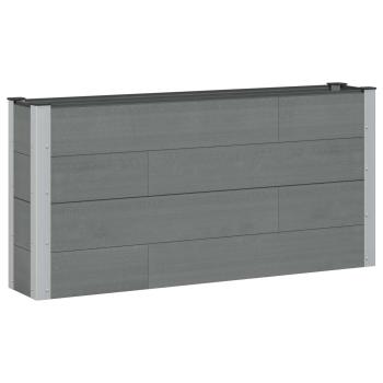 Hochbeet Grau 150 x 30 x 72 cm WPC und Aluminium