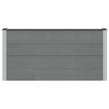 Hochbeet Grau 150 x 30 x 72 cm WPC und Aluminium