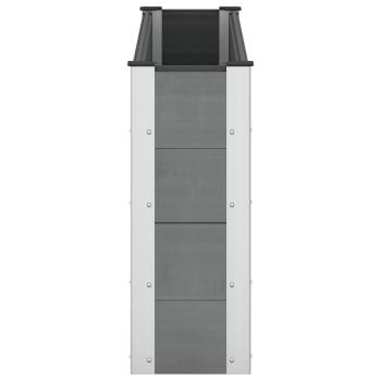 Hochbeet Grau 150 x 30 x 72 cm WPC und Aluminium