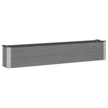Hochbeet Grau 200 x 30 x 36 cm WPC und Aluminium
