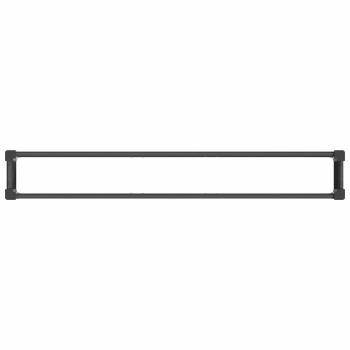 Hochbeet Grau 200 x 30 x 36 cm WPC und Aluminium