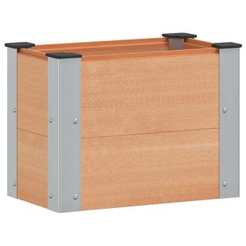 Hochbeet Braun 50 x 30 x 36 cm WPC und Aluminium