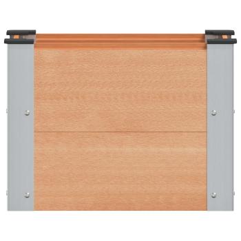 Hochbeet Braun 50 x 30 x 36 cm WPC und Aluminium