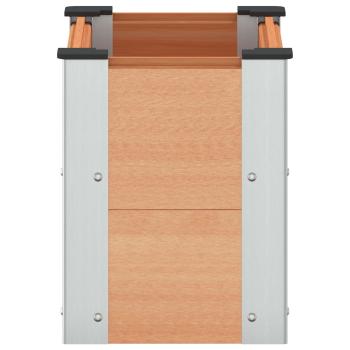 Hochbeet Braun 50 x 30 x 36 cm WPC und Aluminium