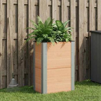 ARDEBO.de - Hochbeet Braun 50 x 30 x 72 cm WPC und Aluminium