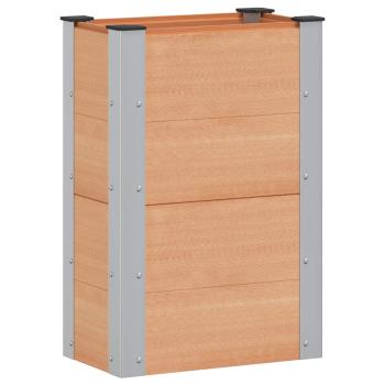 Hochbeet Braun 50 x 30 x 72 cm WPC und Aluminium