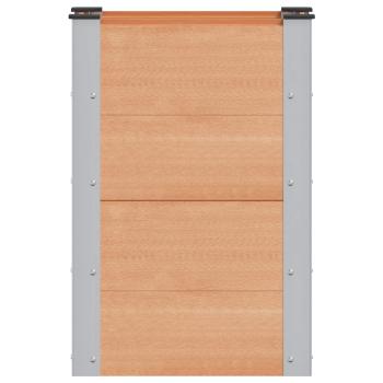 Hochbeet Braun 50 x 30 x 72 cm WPC und Aluminium