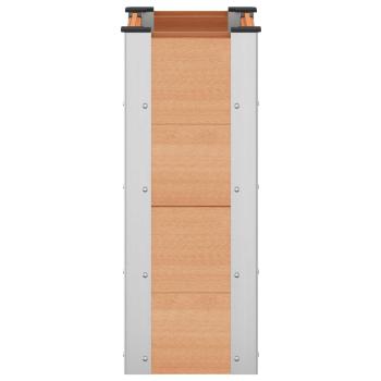 Hochbeet Braun 50 x 30 x 72 cm WPC und Aluminium
