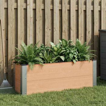 ARDEBO.de - Hochbeet Braun 100 x 30 x 36 cm WPC und Aluminium