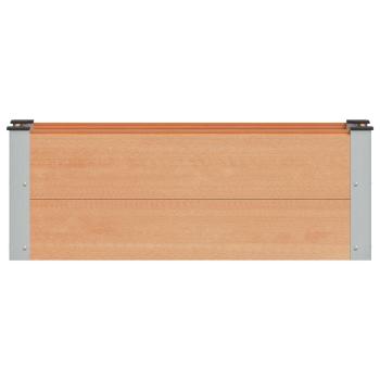 Hochbeet Braun 100 x 30 x 36 cm WPC und Aluminium