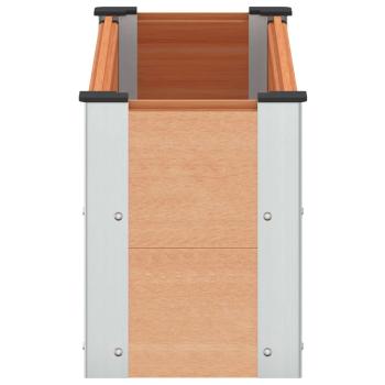 Hochbeet Braun 100 x 30 x 36 cm WPC und Aluminium