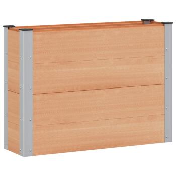 Hochbeet Braun 100 x 30 x 72 cm WPC und Aluminium