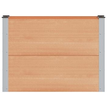 Hochbeet Braun 100 x 30 x 72 cm WPC und Aluminium