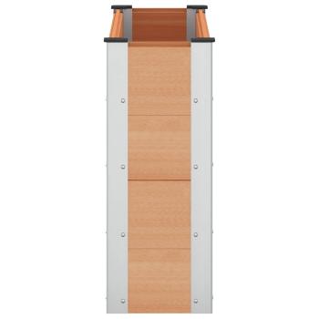 Hochbeet Braun 100 x 30 x 72 cm WPC und Aluminium