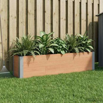 ARDEBO.de - Hochbeet Braun 150 x 30 x 36 cm WPC und Aluminium