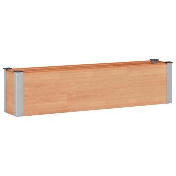 Hochbeet Braun 150 x 30 x 36 cm WPC und Aluminium