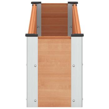Hochbeet Braun 150 x 30 x 36 cm WPC und Aluminium