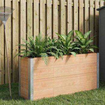 ARDEBO.de - Hochbeet Braun 150 x 30 x 72 cm WPC und Aluminium