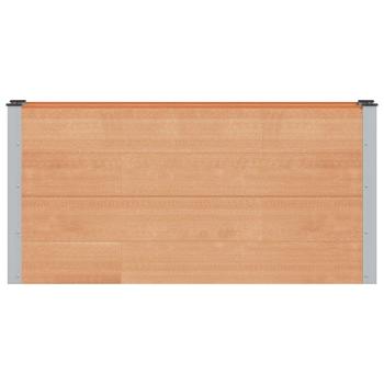 Hochbeet Braun 150 x 30 x 72 cm WPC und Aluminium