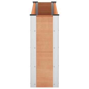 Hochbeet Braun 150 x 30 x 72 cm WPC und Aluminium